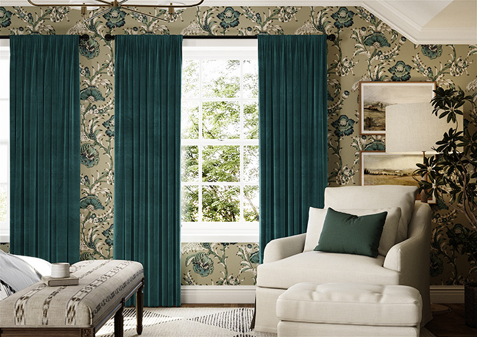 Ultra Luxe Velvet, Deep Teal - Made to Measure Curtains - Image 3